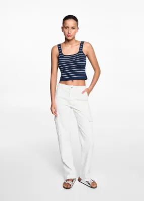 Straight-fit jeans in cargostijl