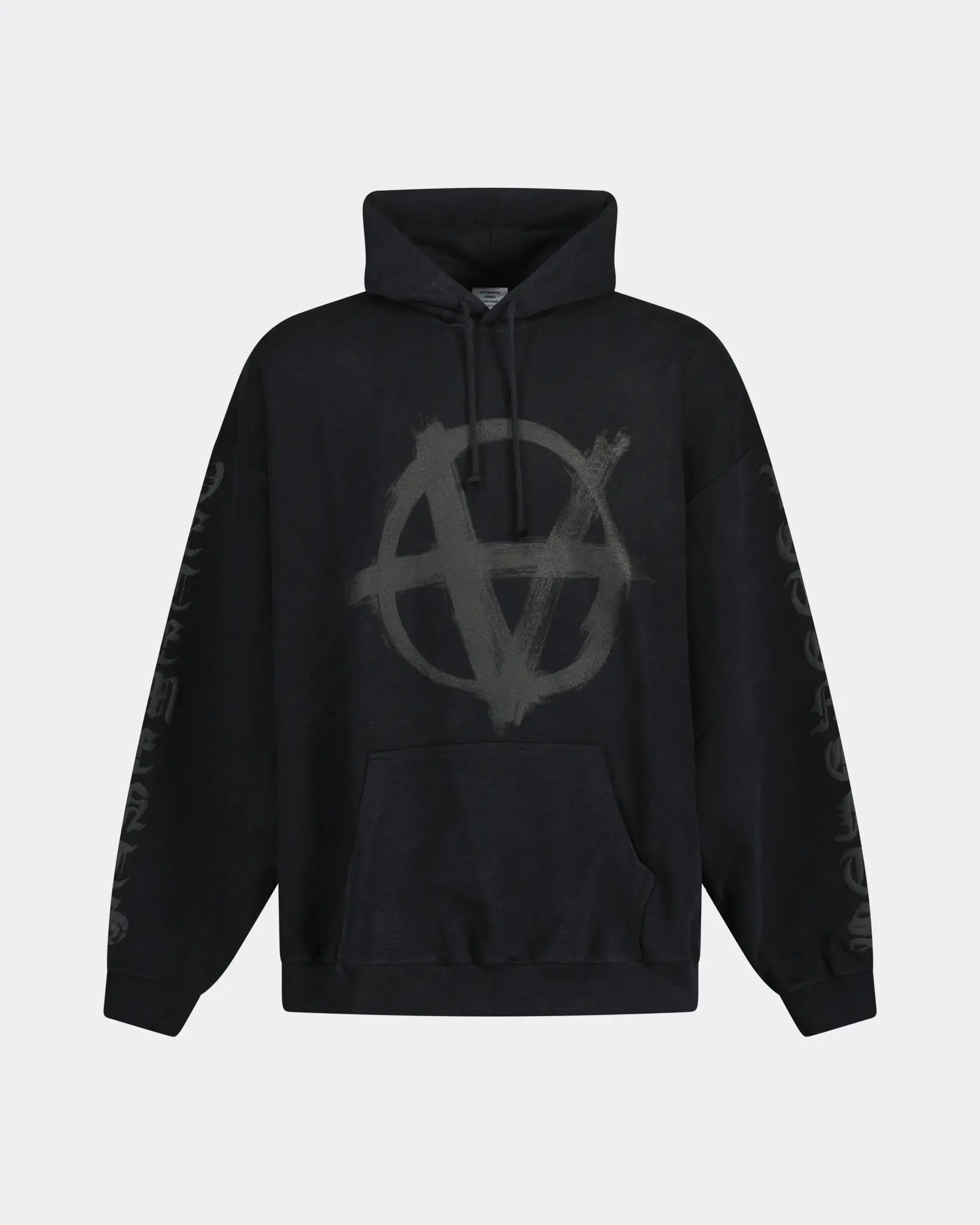 Vetements Reverse Anarchy Hoodie Zwart
