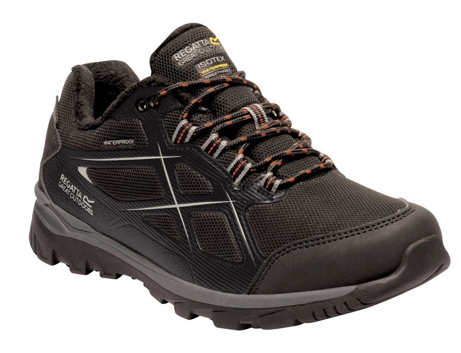 Wandelschoenen Men Regatta Kota Thermo Low II Black Burnt Salmon